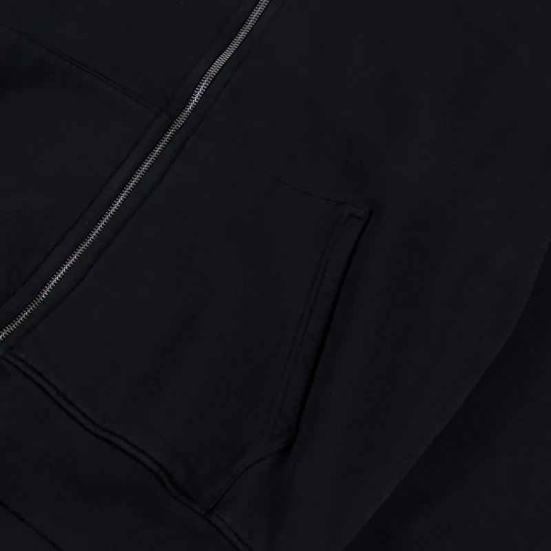 Colorful Standard Organic Oversized Zip Hoodie Deep Black-5