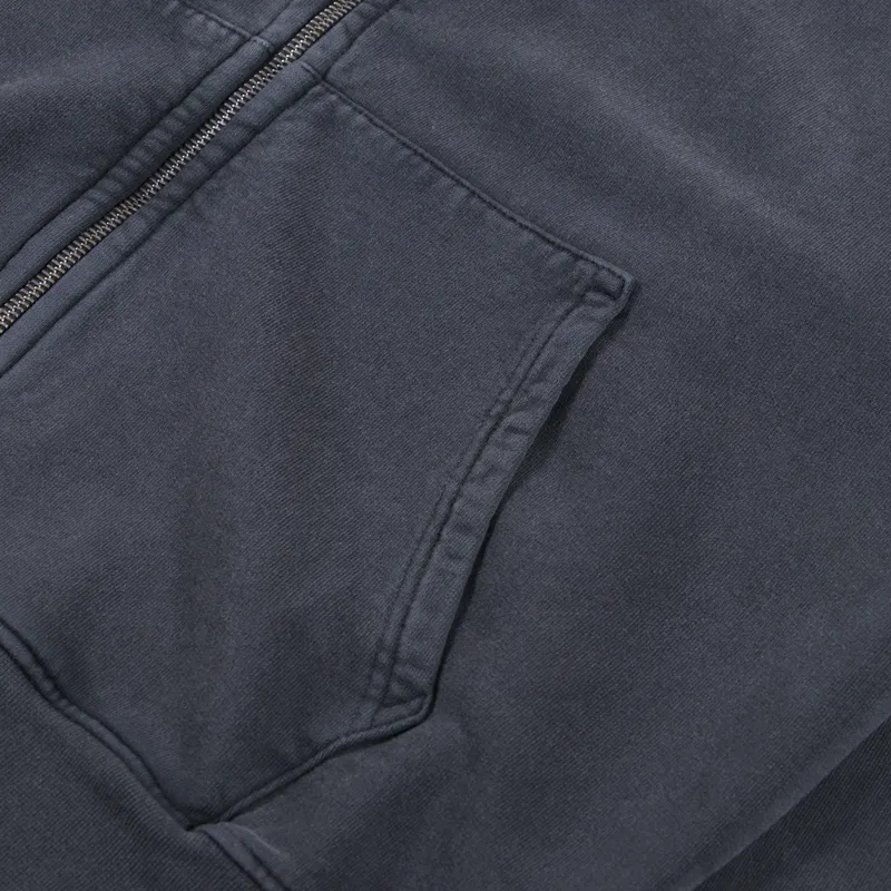 Colorful Standard Organic Oversized Zip Hoodie Faded Black-5