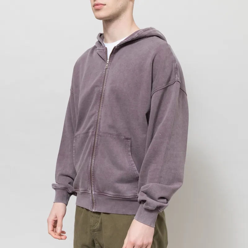Colorful Standard Organic Oversized Zip Hoodie Faded Grape-1