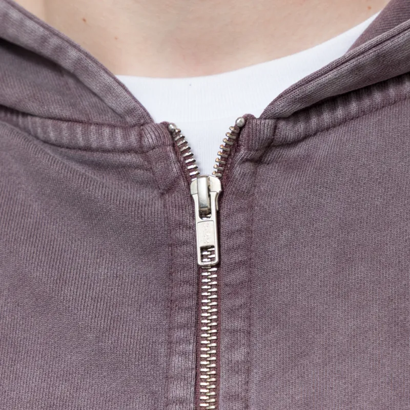 Colorful Standard Organic Oversized Zip Hoodie Faded Grape-4