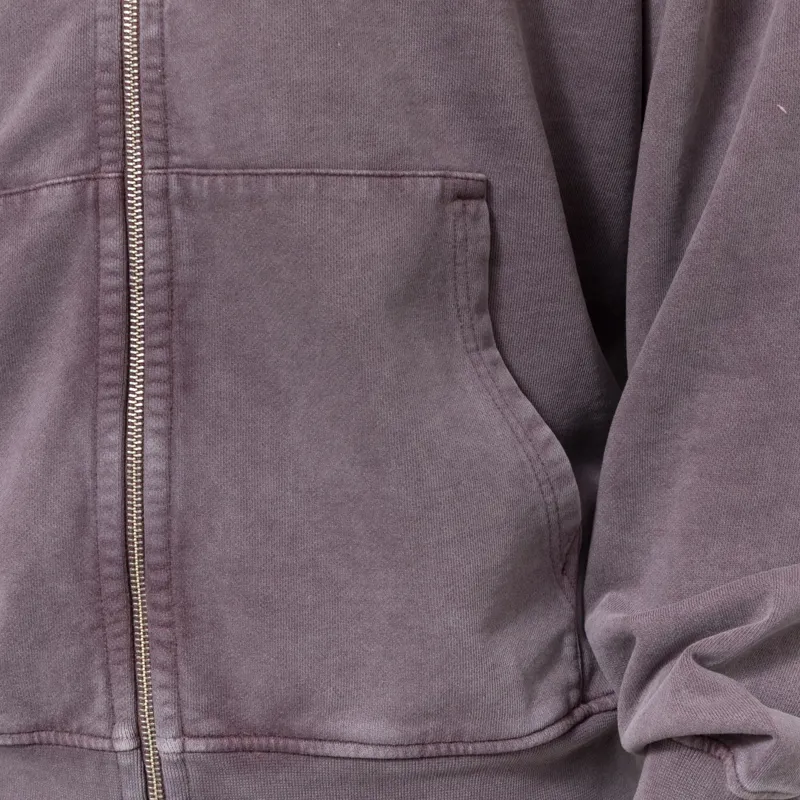 Colorful Standard Organic Oversized Zip Hoodie Faded Grape-5