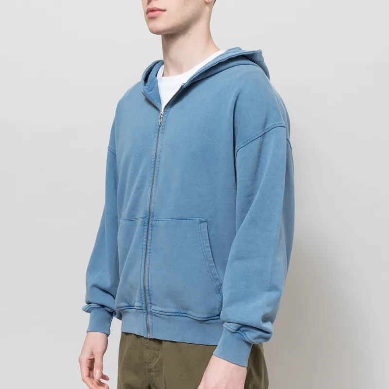Colorful Standard Organic Oversized Zip Hoodie Faded Indigo-1