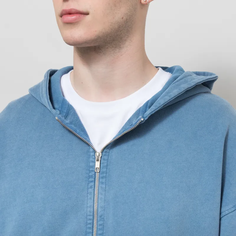 Colorful Standard Organic Oversized Zip Hoodie Faded Indigo-3