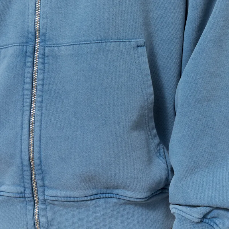 Colorful Standard Organic Oversized Zip Hoodie Faded Indigo-5