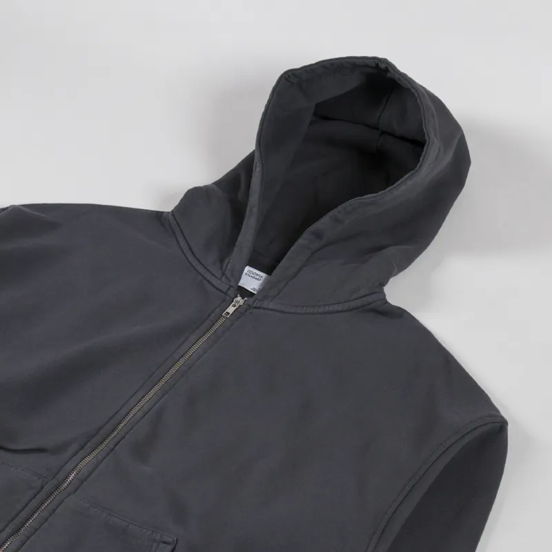 Colorful Standard Organic Oversized Zip Hoodie Lava Grey-2