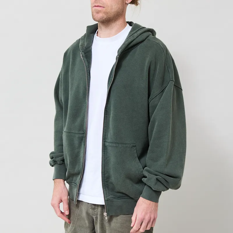Colorful Standard Organic Oversized Zip Hoodie Midnight Forest-1