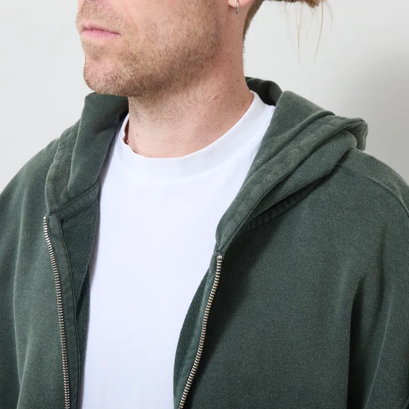 Colorful Standard Organic Oversized Zip Hoodie Midnight Forest-3