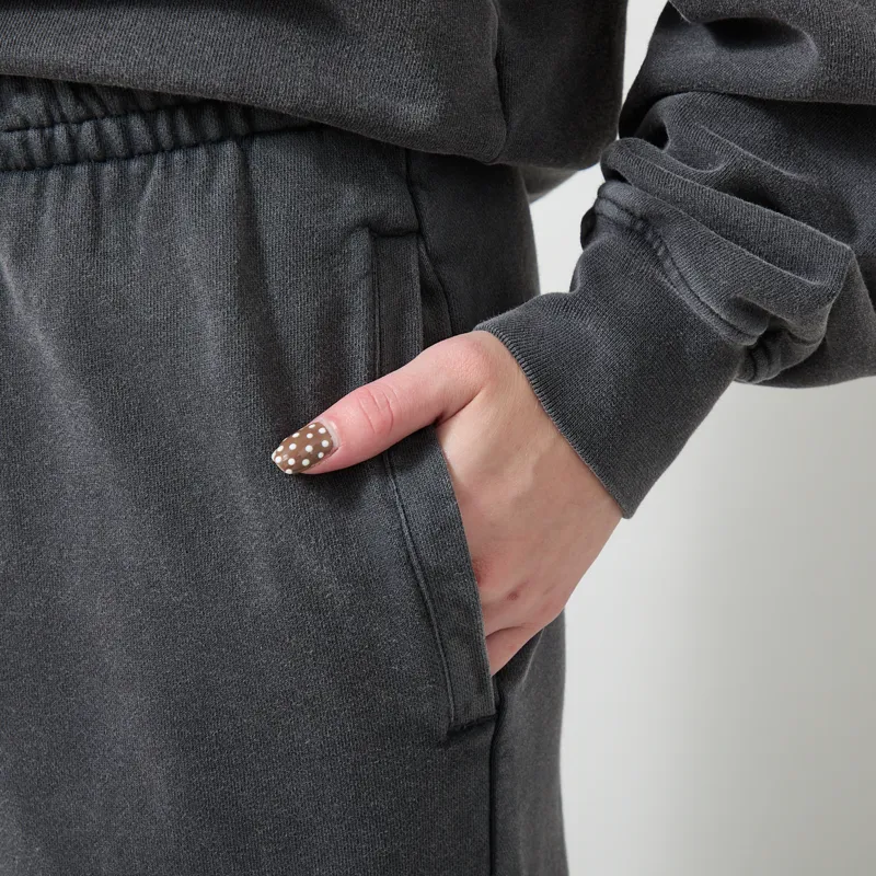 Colourful Standard Womens Organic Straight Leg Sweatpants Faded Black-5
