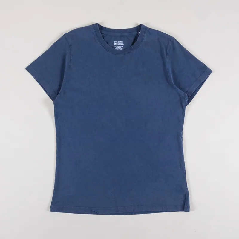 Colorful Standard Womens Light Organic T Shirt Neptune Blue-4