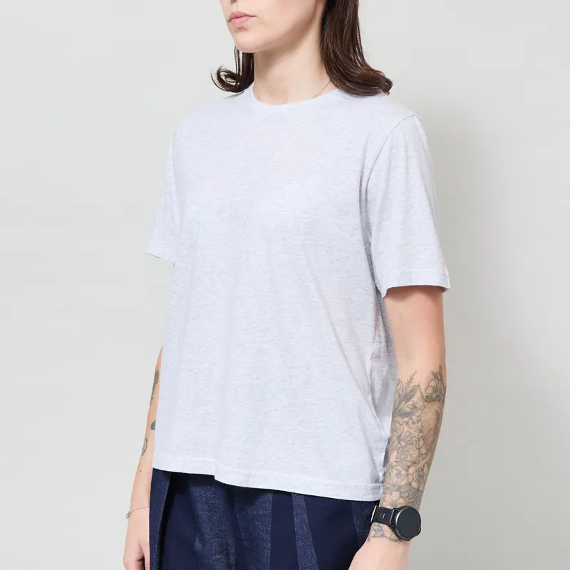Colorful Standard Womens Light Organic T Shirt Snow Melange-1