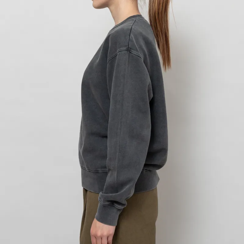 Colorful Standard Womens Classic Organic Crew Sweat Faded Black-2