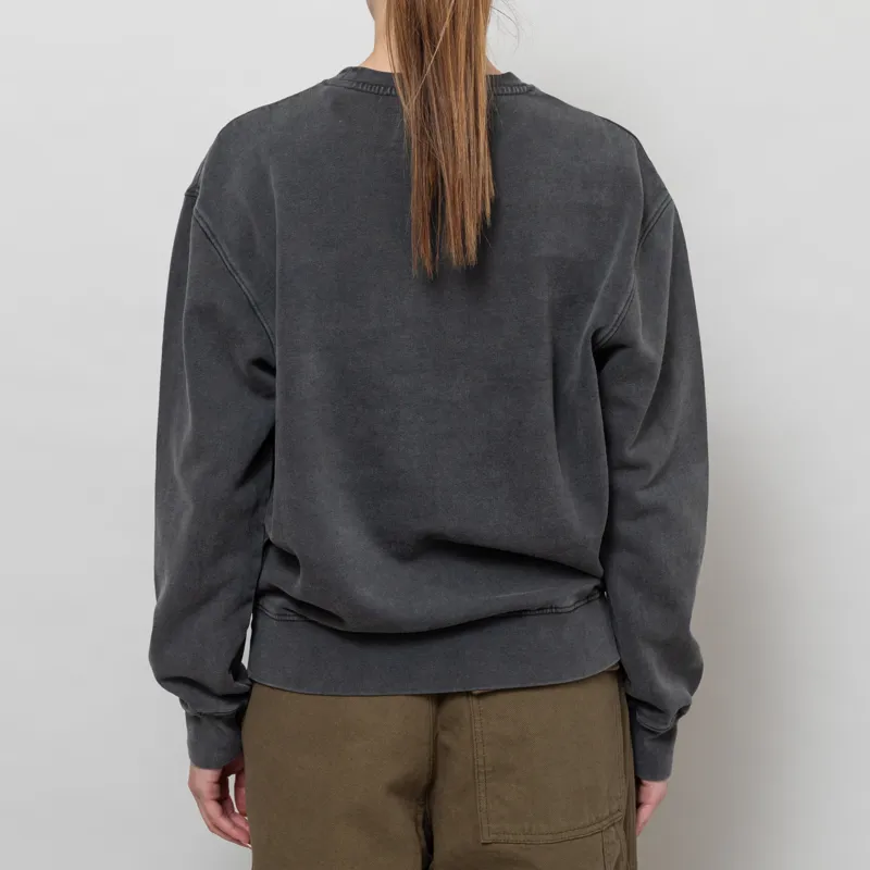 Colorful Standard Womens Classic Organic Crew Sweat Faded Black-3