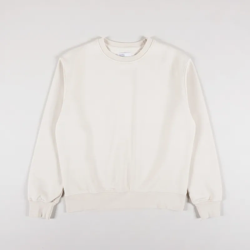 Colorful Standard Womens Classic Organic Crew Sweat Ivory White