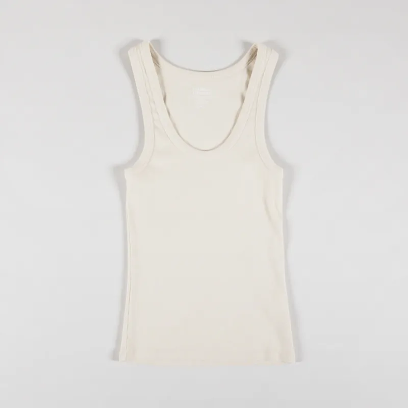 Colorful Standard Womens Organic Rib Tank Top Ivory White
