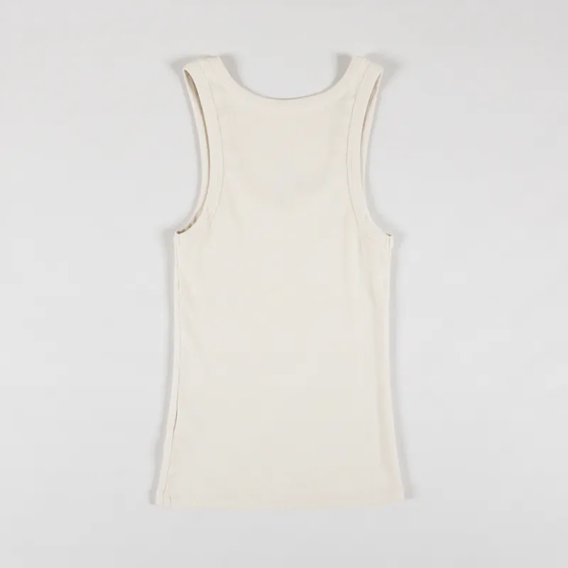 Colorful Standard Womens Organic Rib Tank Top Ivory White-1