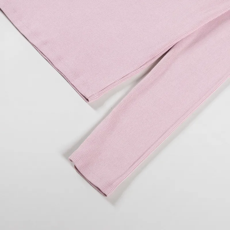 Colorful Standard Womens Organic Rib Long Sleeve T Shirt Faded Pink-8