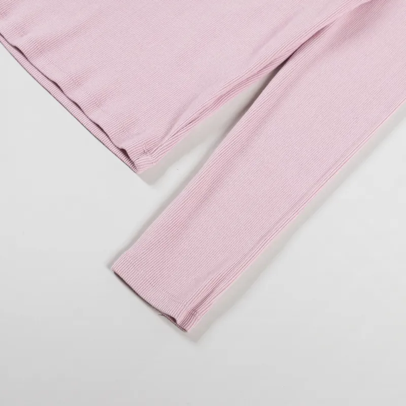 Colorful Standard Womens Organic Rib Long Sleeve T Shirt Faded Pink-9