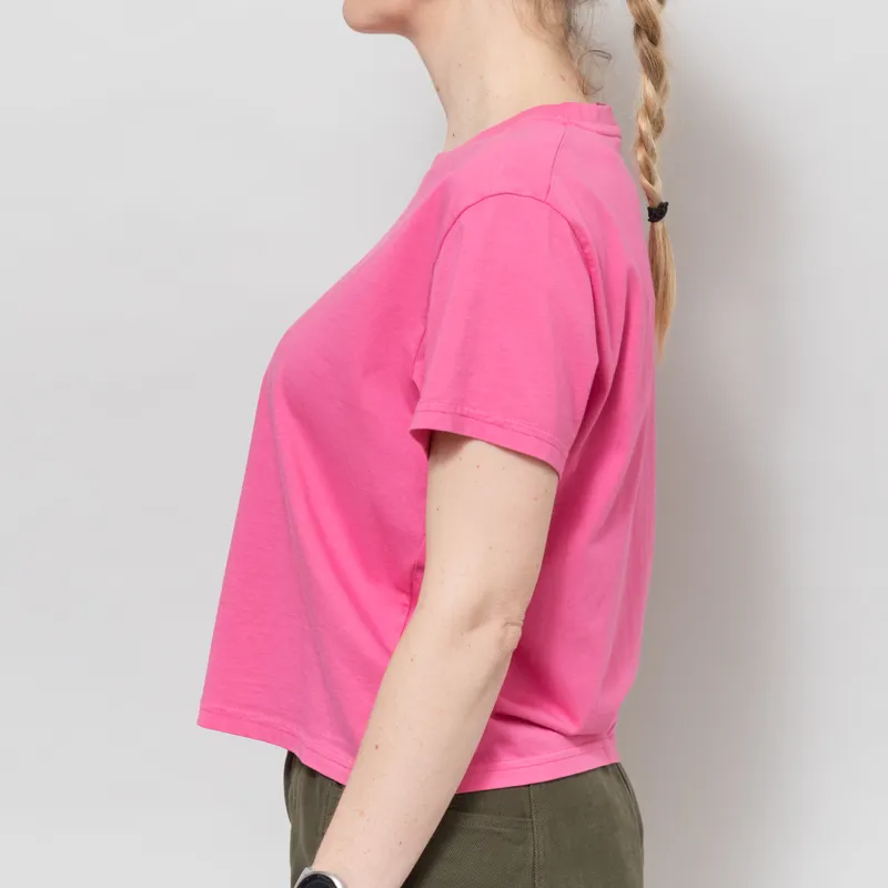 Colorful Standard Womens Organic Boxy Crop T Shirt Bubblegum Pink-2