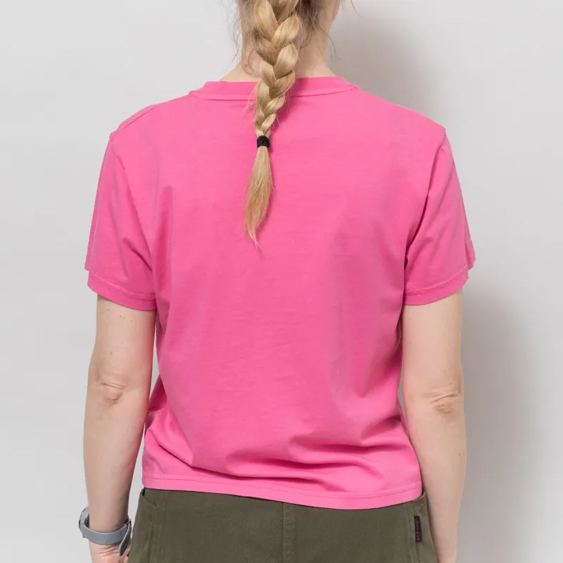 Colorful Standard Womens Organic Boxy Crop T Shirt Bubblegum Pink-3