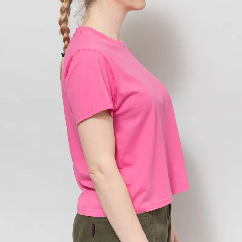 Colorful Standard Womens Organic Boxy Crop T Shirt Bubblegum Pink-4