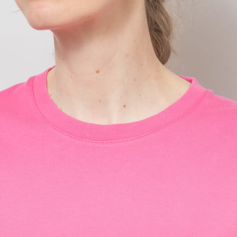 Colorful Standard Womens Organic Boxy Crop T Shirt Bubblegum Pink-6