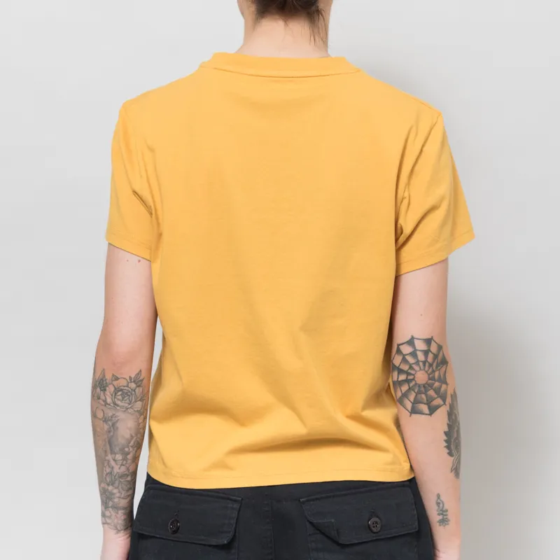 Colorful Standard Womens Organic Boxy Crop T Shirt Burned Yellow-3