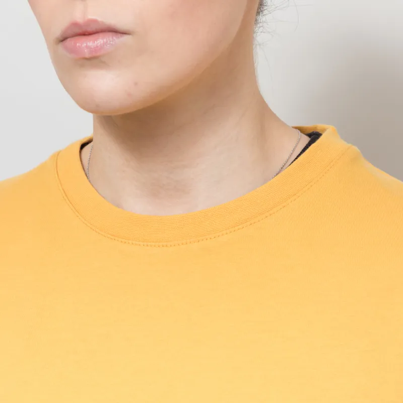 Colorful Standard Womens Organic Boxy Crop T Shirt Burned Yellow-6