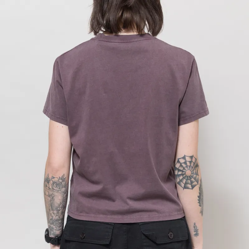 Colorful Standard Womens Organic Boxy Crop T Shirt Faded Grape-1