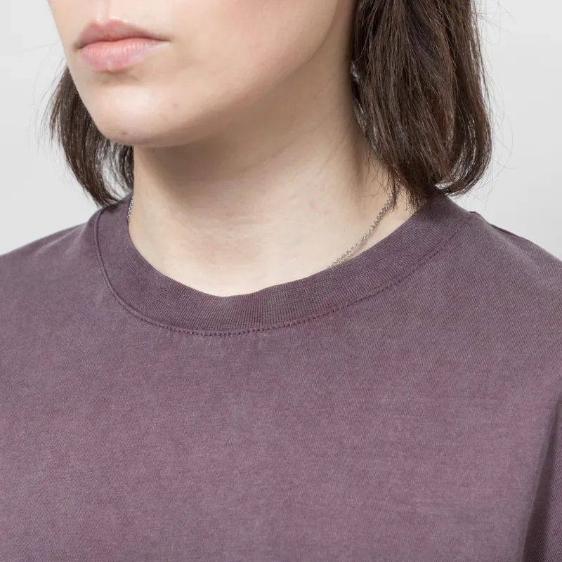 Colorful Standard Womens Organic Boxy Crop T Shirt Faded Grape-2