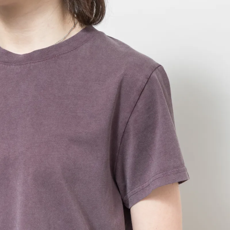 Colorful Standard Womens Organic Boxy Crop T Shirt Faded Grape-3