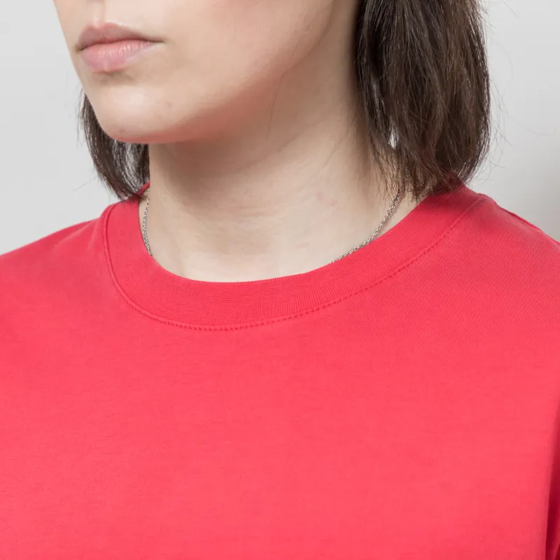 Colorful Standard Womens Organic Boxy Crop T Shirt Faded Red-3
