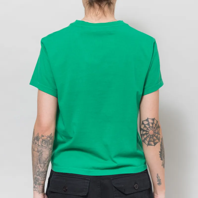 Colorful Standard Womens Organic Boxy Crop T Shirt Kelly Green-3