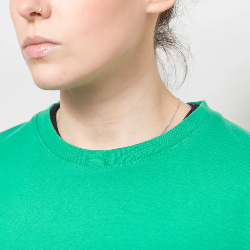 Colorful Standard Womens Organic Boxy Crop T Shirt Kelly Green-6