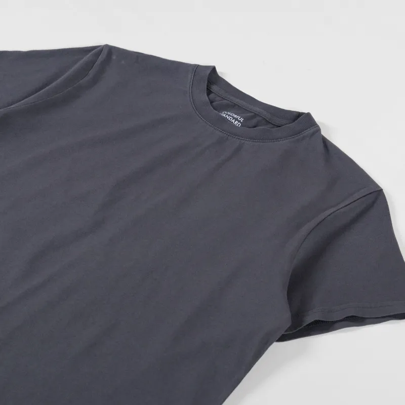 Colorful Standard Womens Organic Boxy Crop T Shirt Lava Grey-5