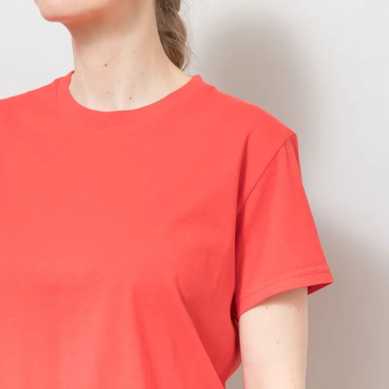 Colorful Standard Womens Organic Boxy Crop T Shirt Red Tangerine-5