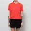 Colorful Standard Womens Organic Boxy Crop T Shirt Red Tangerine