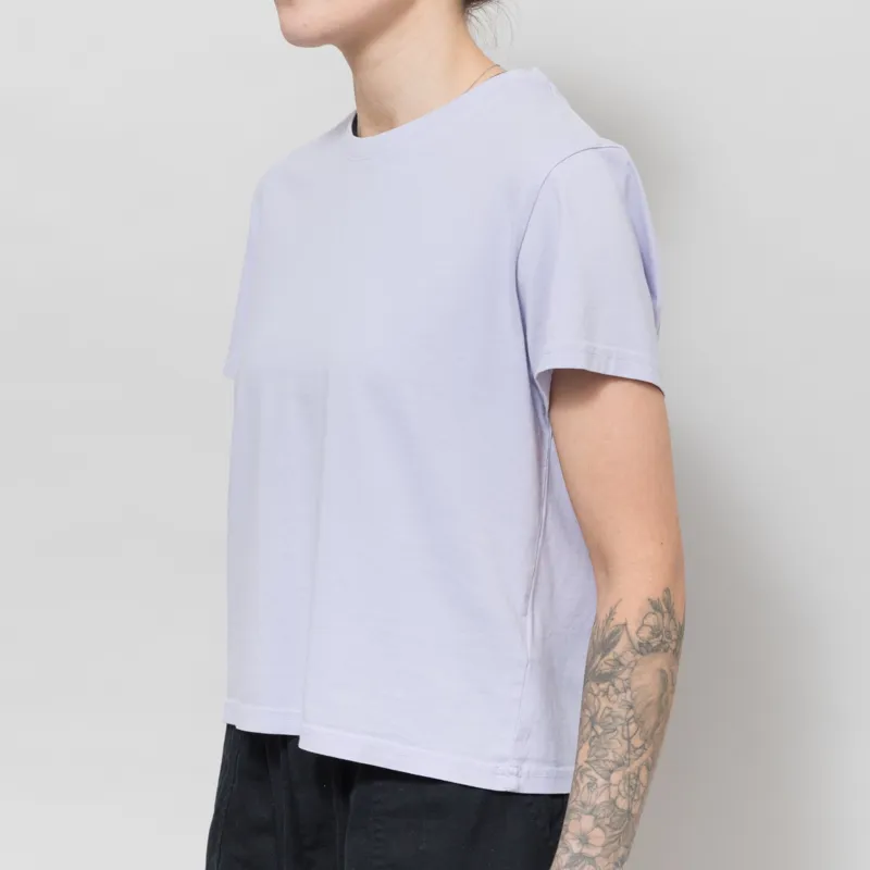 Colorful Standard Womens Organic Boxy Crop T Shirt Soft Lavender-1