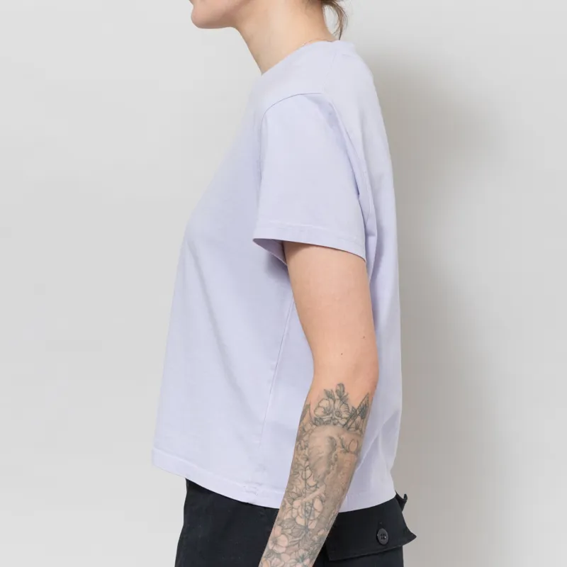 Colorful Standard Womens Organic Boxy Crop T Shirt Soft Lavender-2
