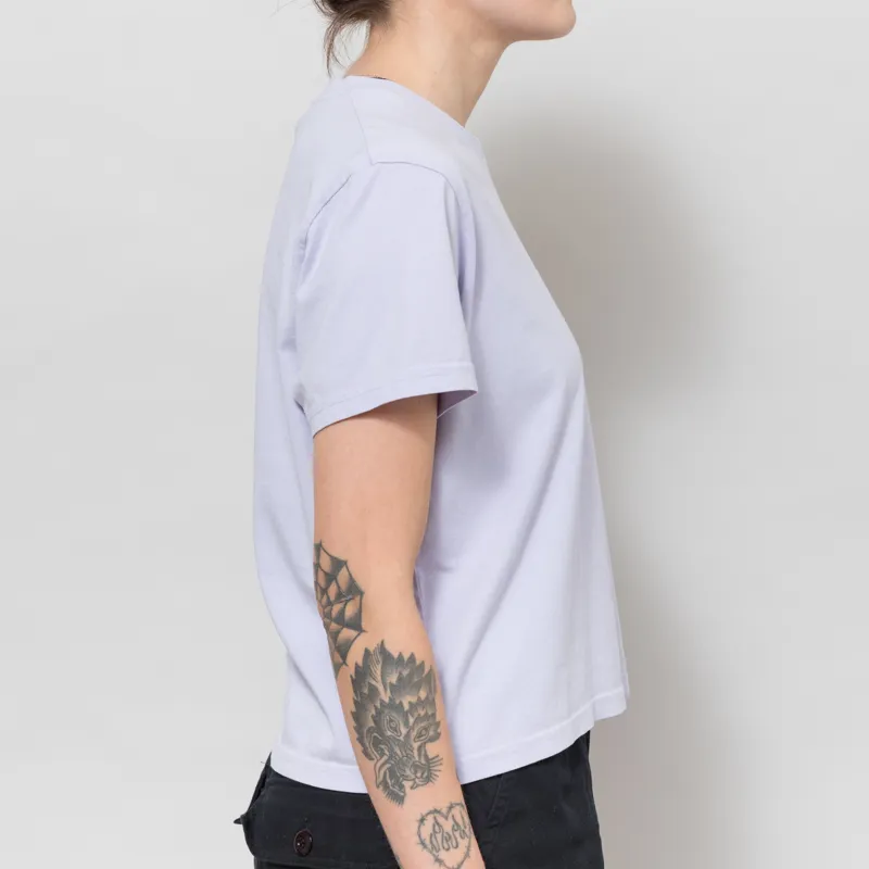 Colorful Standard Womens Organic Boxy Crop T Shirt Soft Lavender-4