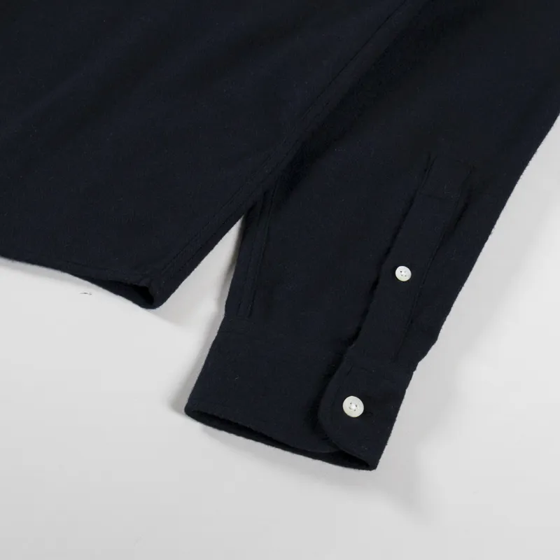 Colorful Standard Organic Flannel Shirt Deep Black-8