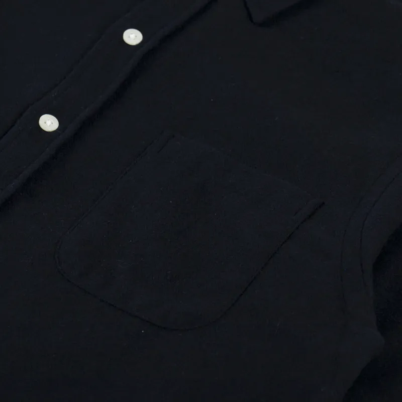 Colorful Standard Organic Flannel Shirt Deep Black-5