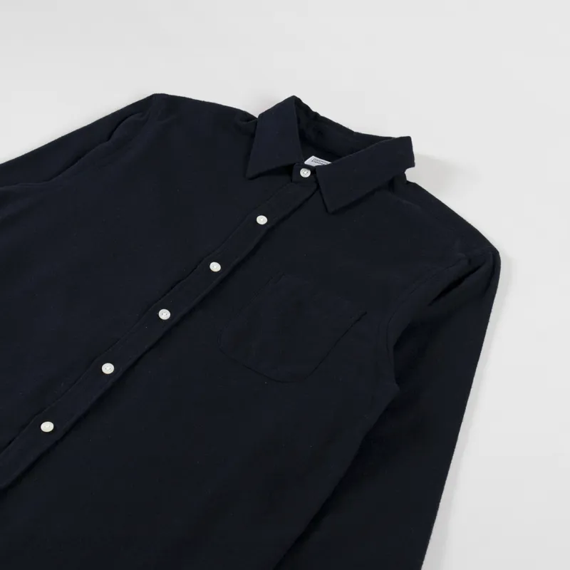 Colorful Standard Organic Flannel Shirt Deep Black-2