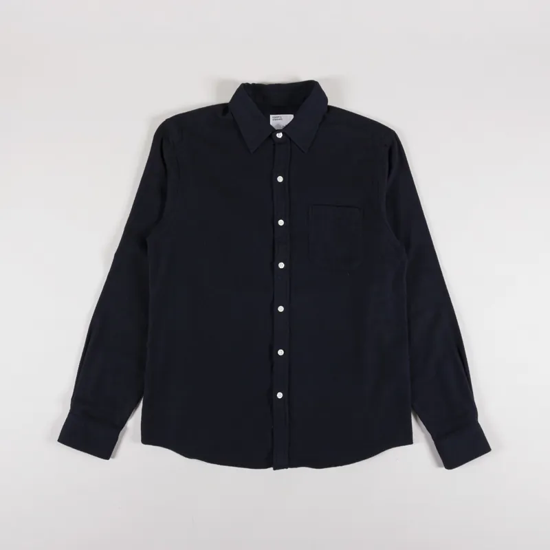 Colorful Standard Organic Flannel Shirt Deep Black