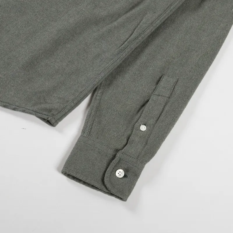 Colorful Standard Organic Flannel Shirt Dusty Olive-8