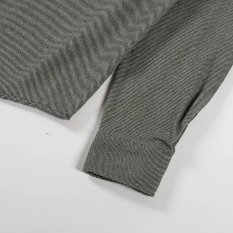Colorful Standard Organic Flannel Shirt Dusty Olive-7
