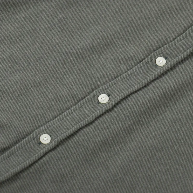 Colorful Standard Organic Flannel Shirt Dusty Olive-6