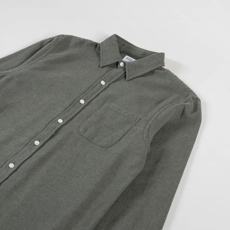 Colorful Standard Organic Flannel Shirt Dusty Olive-2