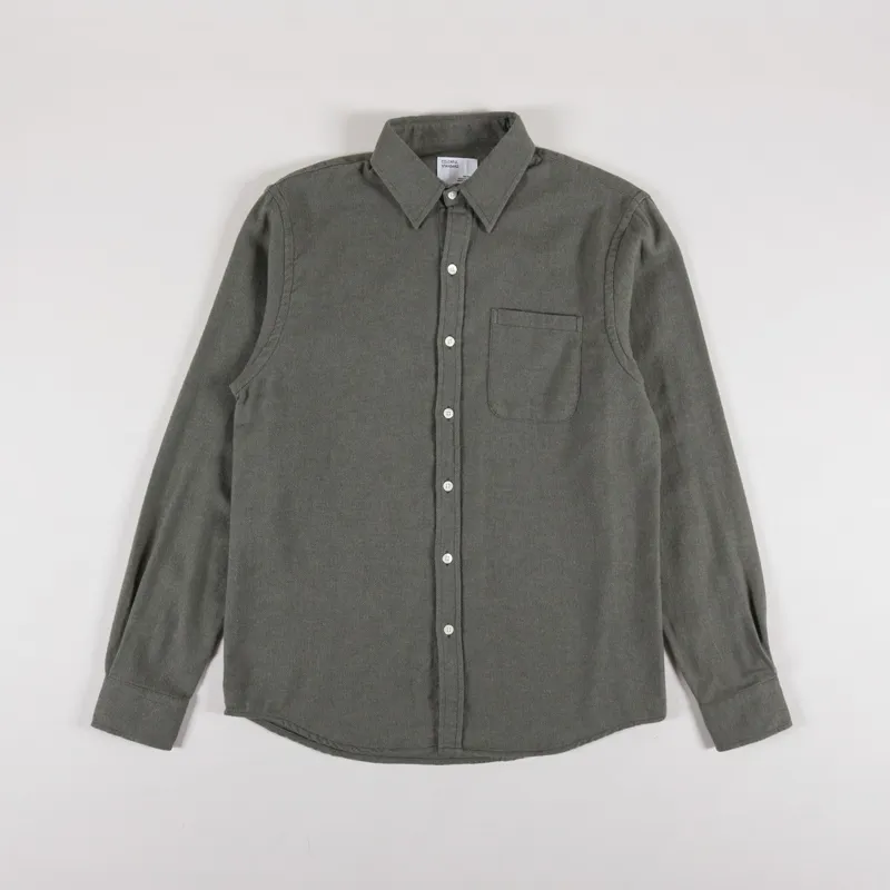 Colorful Standard Organic Flannel Shirt Dusty Olive