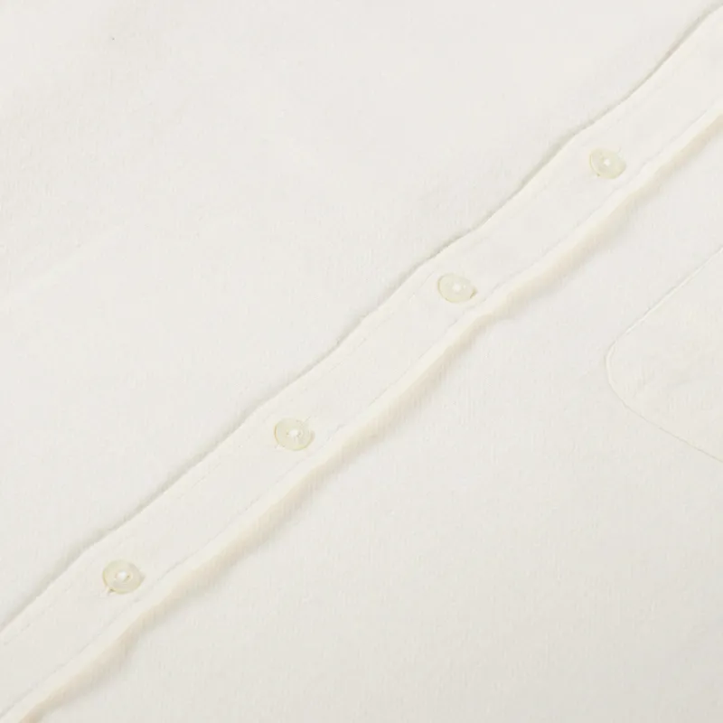 Colorful Standard Organic Flannel Shirt Ivory White-6