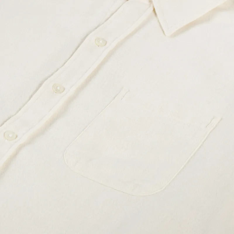 Colorful Standard Organic Flannel Shirt Ivory White-5